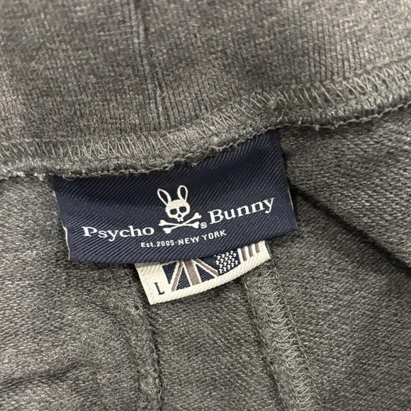 Psycho Bunny Charcoal Shorts with Subtle Pink Details Men’s Large - Picture 2 of 4